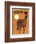 Kenya, Africa - Zebra-Pacifica Island Art-Framed Art Print