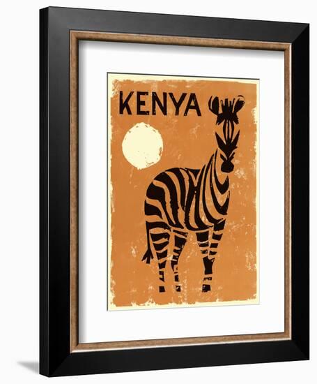 Kenya, Africa - Zebra-Pacifica Island Art-Framed Art Print