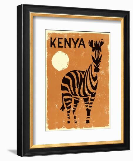 Kenya, Africa - Zebra-Pacifica Island Art-Framed Art Print