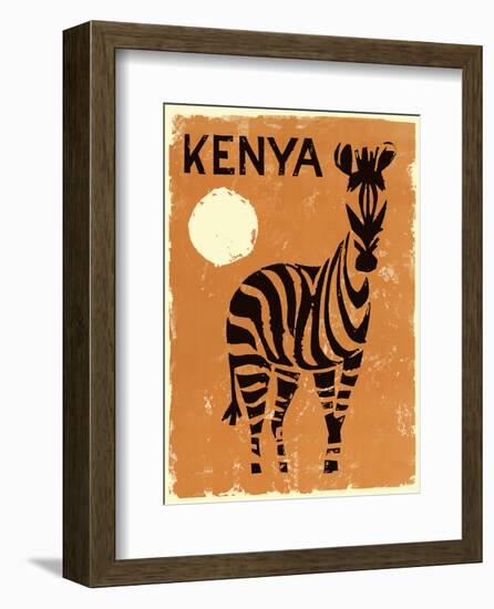 Kenya, Africa - Zebra-Pacifica Island Art-Framed Art Print
