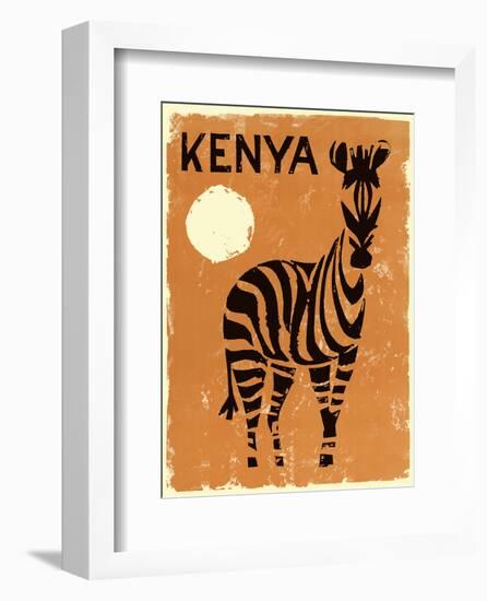 Kenya, Africa - Zebra-Pacifica Island Art-Framed Art Print