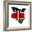 Kenya Flag On Map-Speedfighter-Framed Premium Giclee Print