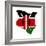 Kenya Flag On Map-Speedfighter-Framed Premium Giclee Print