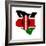 Kenya Flag On Map-Speedfighter-Framed Premium Giclee Print