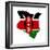 Kenya Flag On Map-Speedfighter-Framed Premium Giclee Print