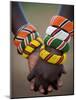 Kenya, Laikipia, Ol Malo; a Samburu Boy and Girl Hold Hands at a Dance in their Local Manyatta-John Warburton-lee-Mounted Photographic Print