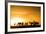 Kenya, Maasai Mara, Mara Triangle, Mara River Basin, Impalas at Sunset-Alison Jones-Framed Photographic Print