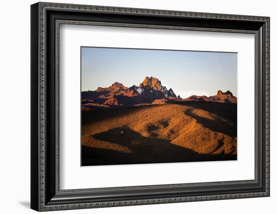 Kenya, Mount Kenya, Rutundu. Mount Kenya at Sunrise from the Northeast.-Nigel Pavitt-Framed Photographic Print