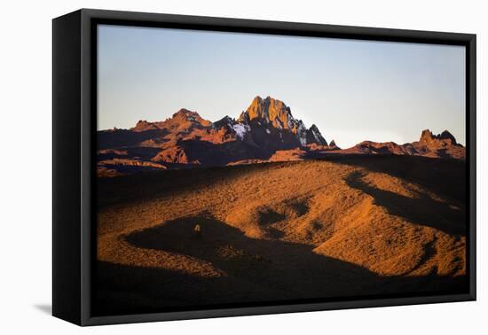 Kenya, Mount Kenya, Rutundu. Mount Kenya at Sunrise from the Northeast.-Nigel Pavitt-Framed Premier Image Canvas