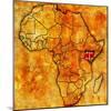 Kenya on Actual Map of Africa-michal812-Mounted Art Print