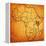 Kenya on Actual Map of Africa-michal812-Framed Stretched Canvas