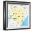 Kenya Political Map-Peter Hermes Furian-Framed Art Print