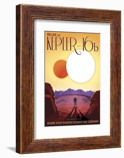 Kepler-16b-Vintage Reproduction-Framed Art Print