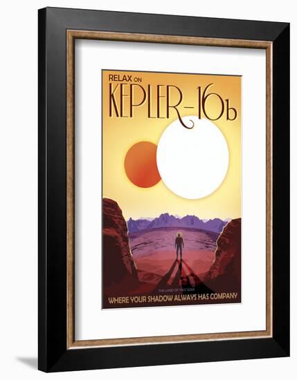 Kepler-16b-Vintage Reproduction-Framed Art Print