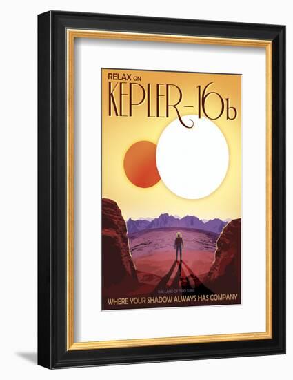 Kepler-16b-Vintage Reproduction-Framed Art Print