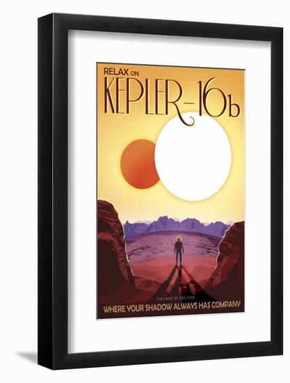 Kepler-16b-Vintage Reproduction-Framed Art Print