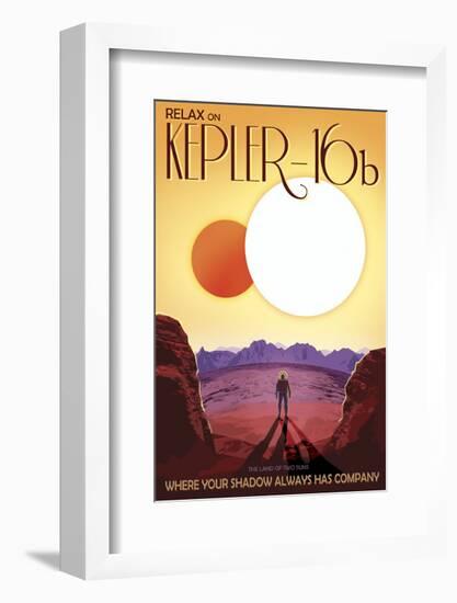 Kepler-16b-Vintage Reproduction-Framed Art Print