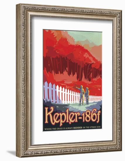 Kepler-186f-Vintage Reproduction-Framed Art Print