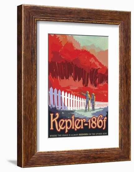 Kepler-186f-Vintage Reproduction-Framed Art Print