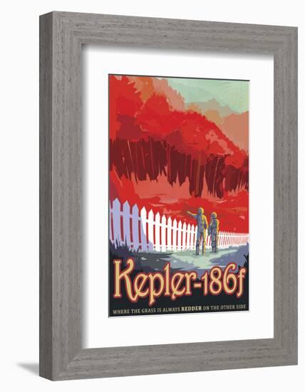 Kepler-186f-Vintage Reproduction-Framed Art Print