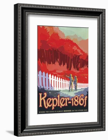 Kepler-186f-Vintage Reproduction-Framed Art Print