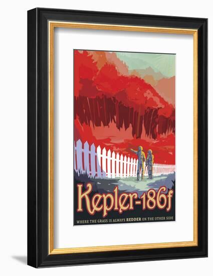 Kepler-186f-Vintage Reproduction-Framed Art Print