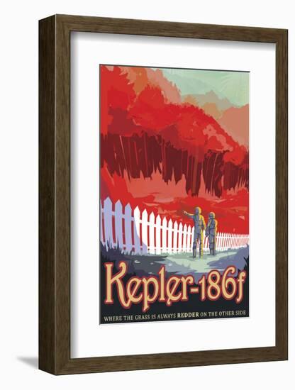Kepler-186f-Vintage Reproduction-Framed Art Print
