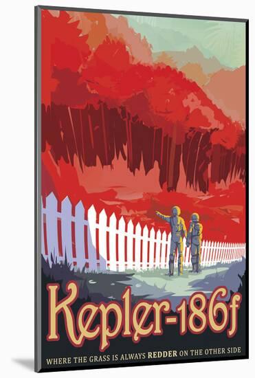 Kepler-186f-Vintage Reproduction-Mounted Art Print