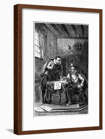 Kepler and Brahe at Work Together (C160), C1870-null-Framed Giclee Print