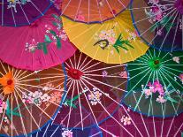Colorful Silk Umbrellas, China-Keren Su-Photographic Print