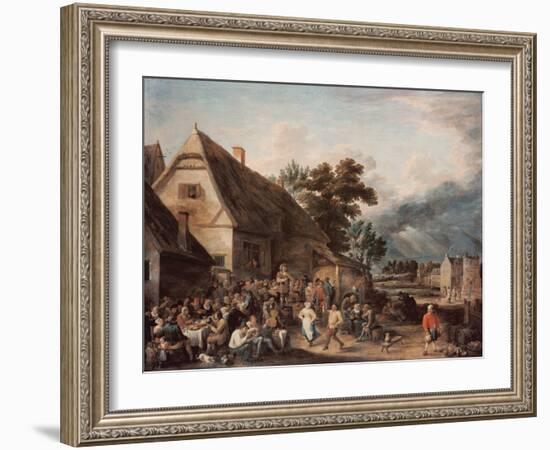 Kermesse (Festival) (Oil on Canvas)-David the Younger Teniers-Framed Giclee Print