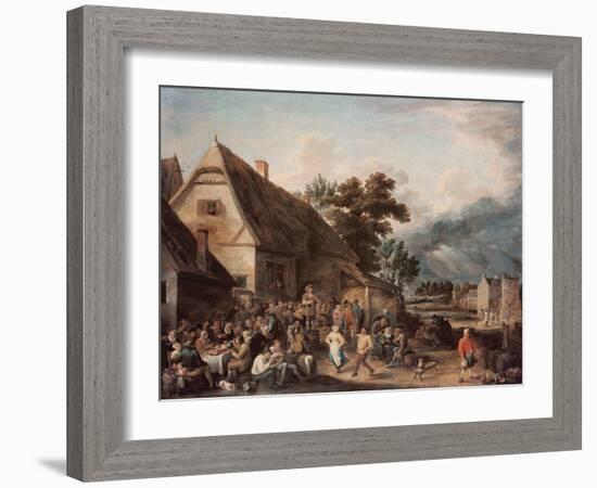 Kermesse (Festival) (Oil on Canvas)-David the Younger Teniers-Framed Giclee Print