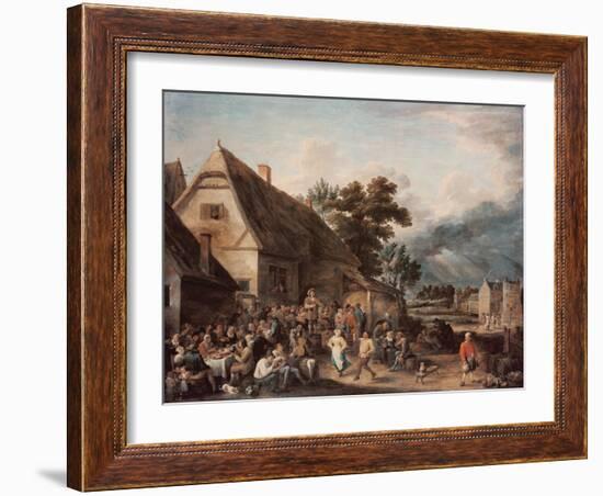Kermesse (Festival) (Oil on Canvas)-David the Younger Teniers-Framed Giclee Print