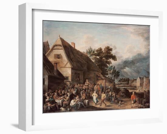 Kermesse (Festival) (Oil on Canvas)-David the Younger Teniers-Framed Giclee Print