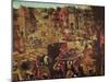 Kermesse with Theatre and Procession-Pieter Brueghel the Younger-Mounted Giclee Print