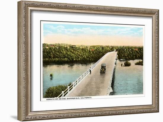 Kern River Bridge, Bakersfield, California-null-Framed Art Print