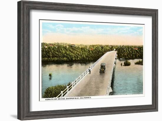 Kern River Bridge, Bakersfield, California-null-Framed Art Print