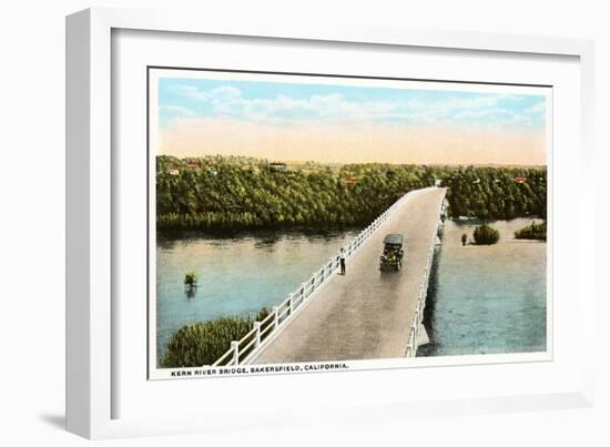 Kern River Bridge, Bakersfield, California-null-Framed Art Print