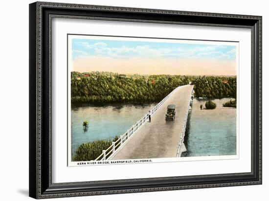 Kern River Bridge, Bakersfield, California-null-Framed Art Print