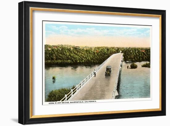 Kern River Bridge, Bakersfield, California-null-Framed Art Print