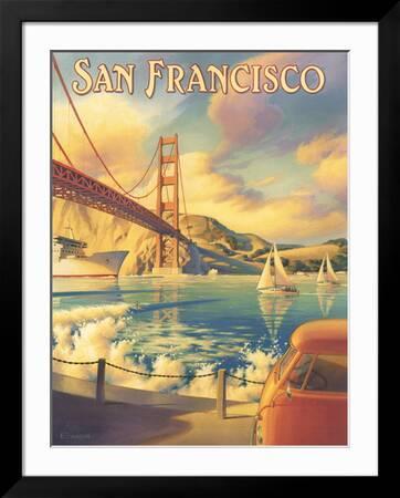 Vintage San Francisco Art SF Travel Poster California Print (xr4159)a