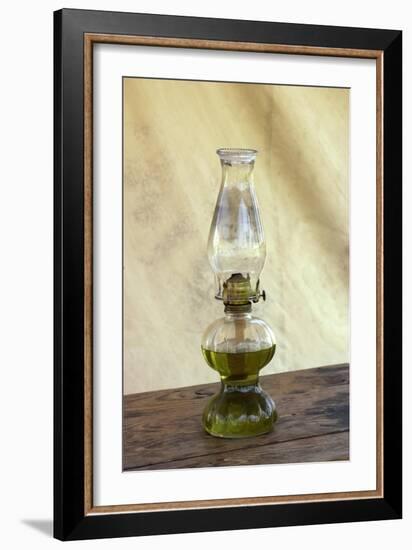 Kerosene Lamp at a Confederate Camp Reenactment, Shiloh National Military Park, Tennessee-null-Framed Giclee Print