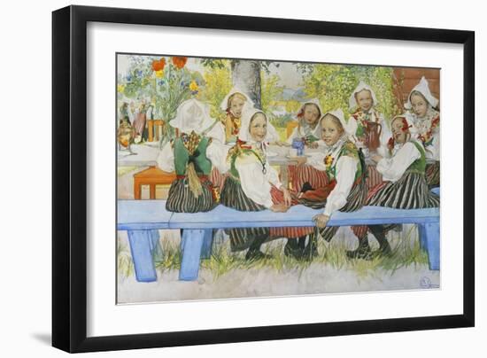 Kersti's Birthday, 1909-Carl Larsson-Framed Giclee Print