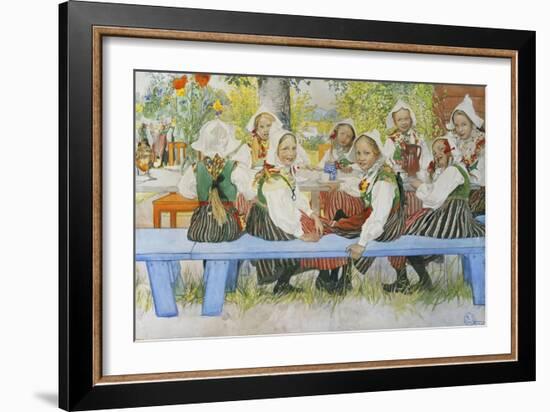 Kersti's Birthday, 1909-Carl Larsson-Framed Giclee Print