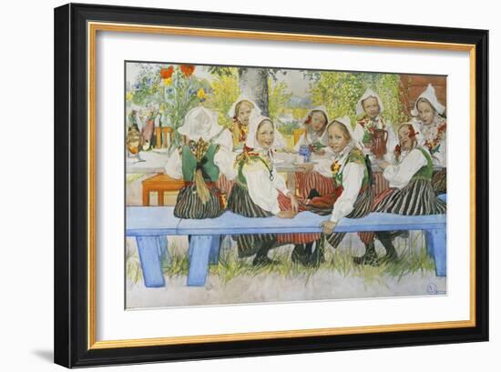 Kersti's Birthday, 1909-Carl Larsson-Framed Giclee Print