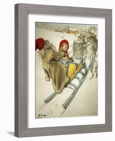 Kersti Sledging, 1901-Carl Larsson-Framed Giclee Print