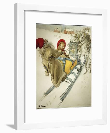 Kersti Sledging, 1901-Carl Larsson-Framed Giclee Print