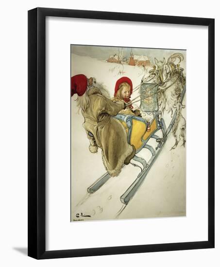 Kersti Sledging, 1901-Carl Larsson-Framed Giclee Print