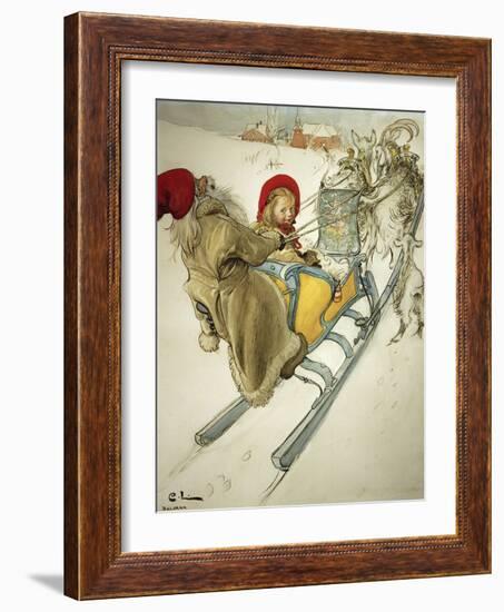 Kersti Sledging, 1901-Carl Larsson-Framed Giclee Print