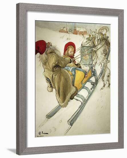 Kersti Sledging, 1901-Carl Larsson-Framed Giclee Print